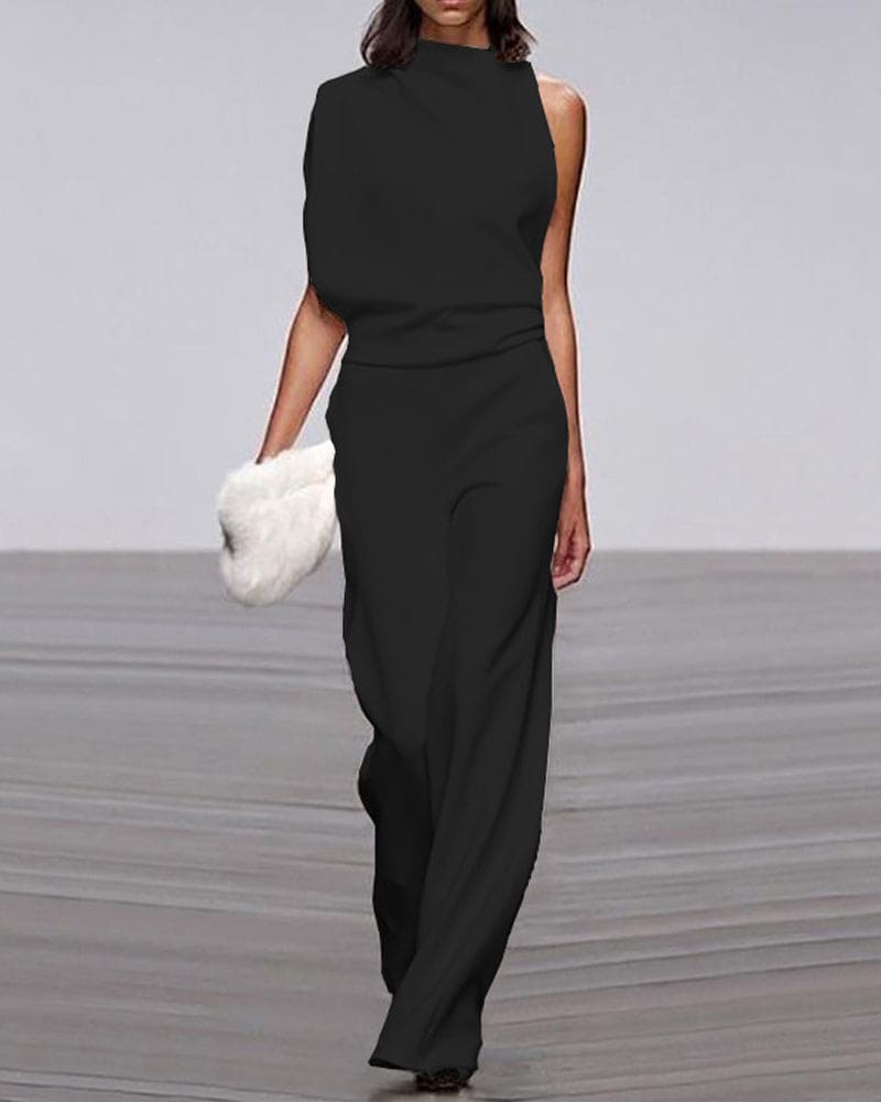 Isabel Jumpsuit met Opstaande Kraag