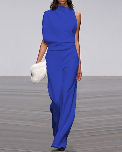 Isabel Jumpsuit met Opstaande Kraag