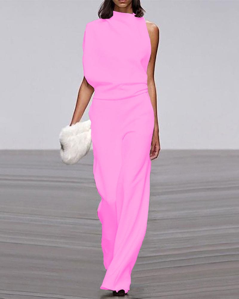 Isabel Jumpsuit met Opstaande Kraag
