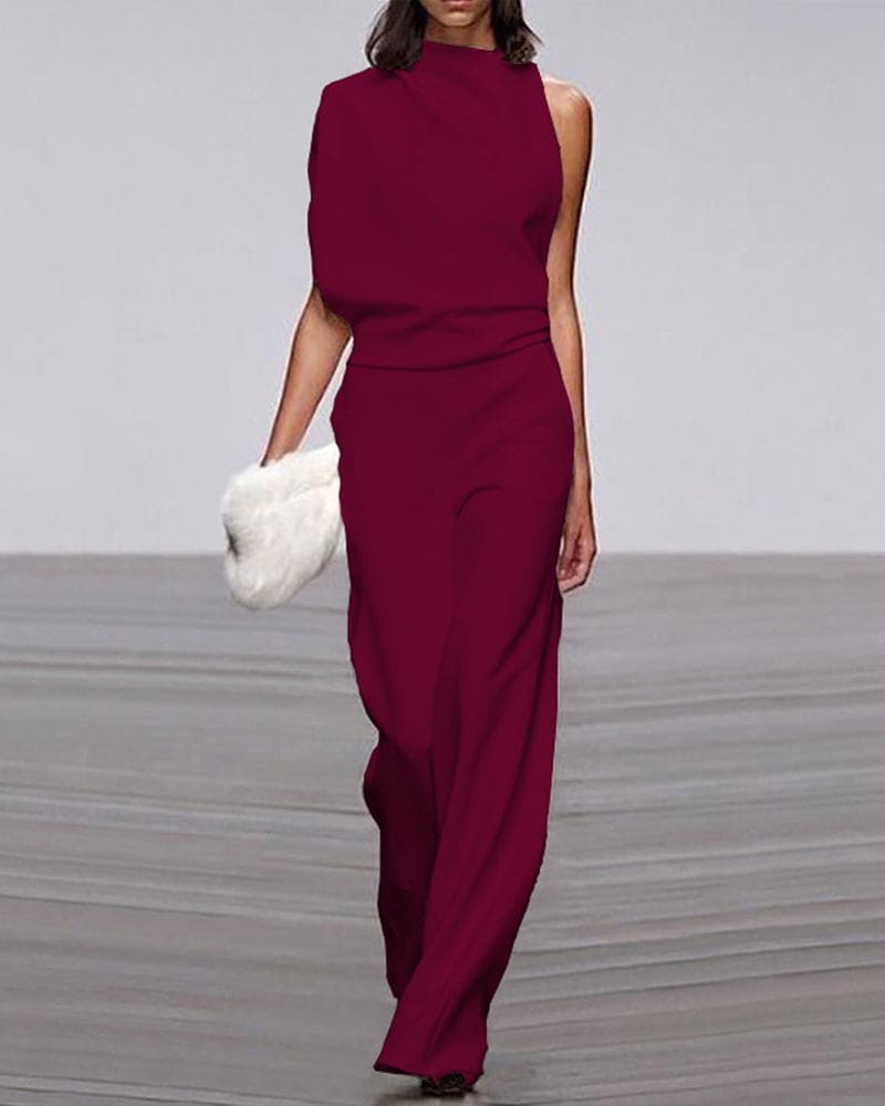 Isabel Jumpsuit met Opstaande Kraag