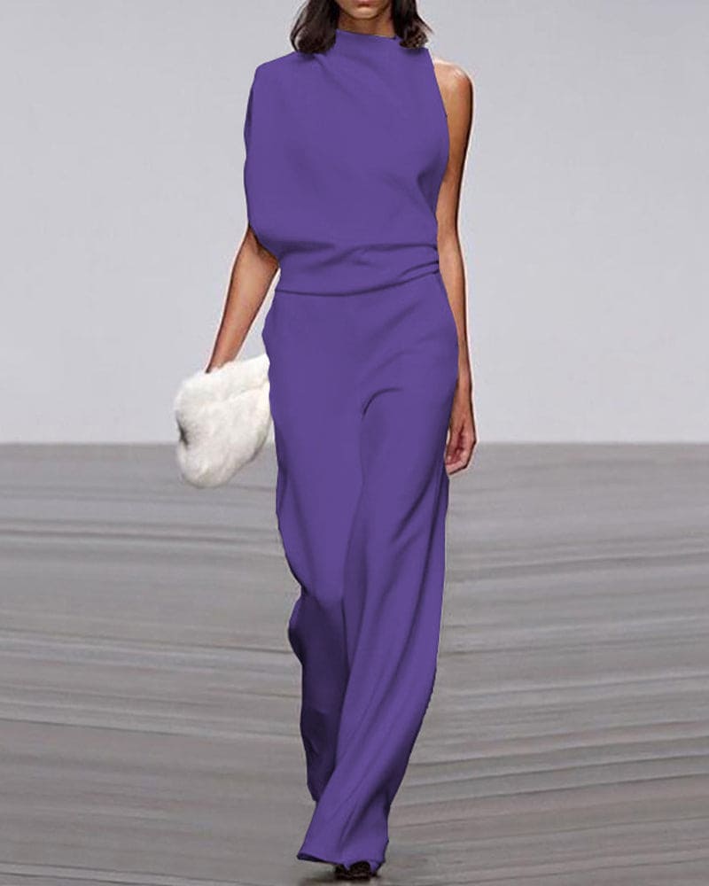 Isabel Jumpsuit met Opstaande Kraag