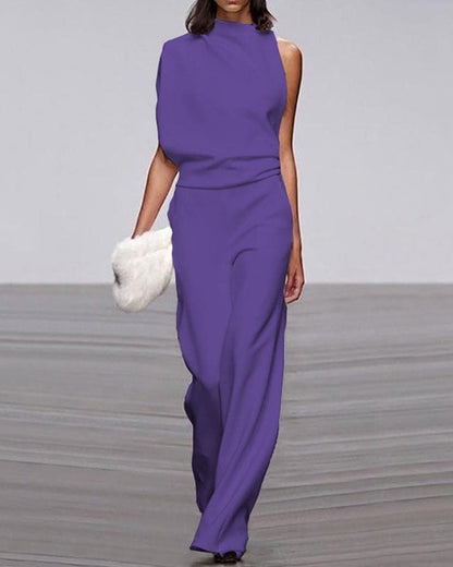 Isabel Jumpsuit met Opstaande Kraag