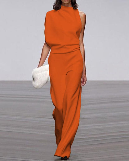 Isabel Jumpsuit met Opstaande Kraag