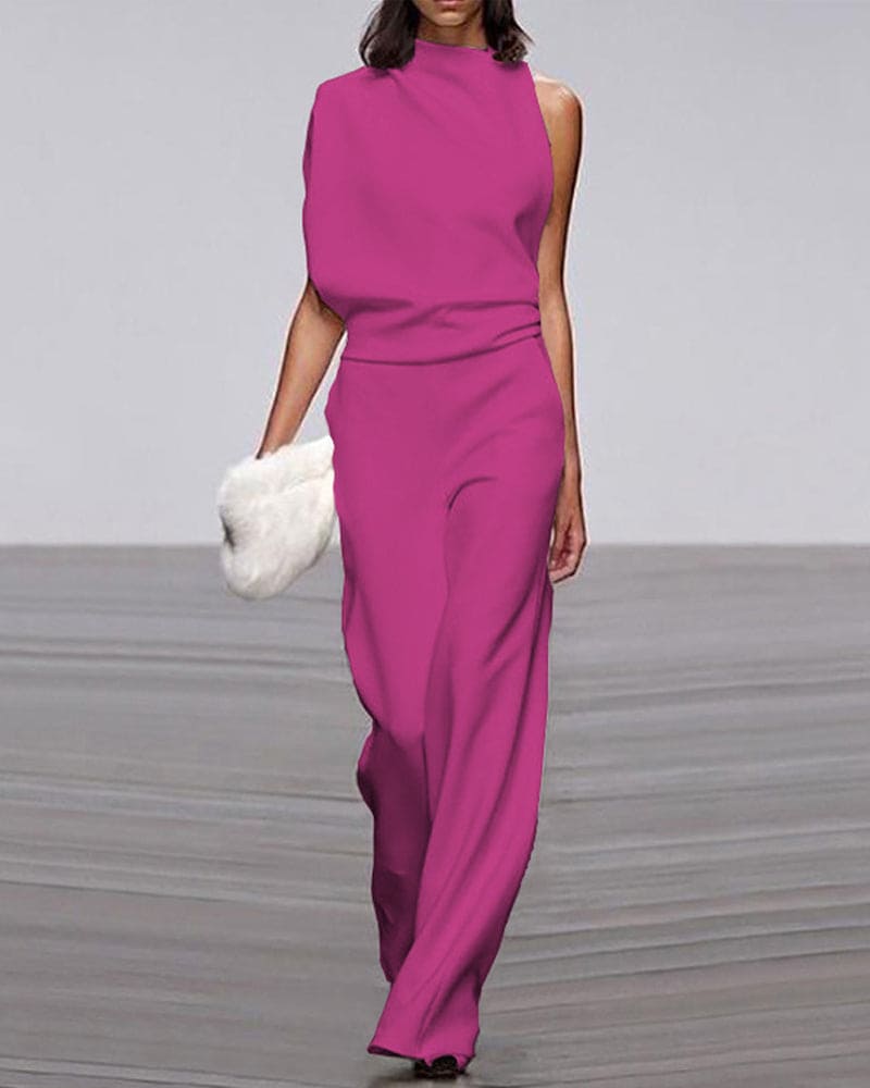 Isabel Jumpsuit met Opstaande Kraag