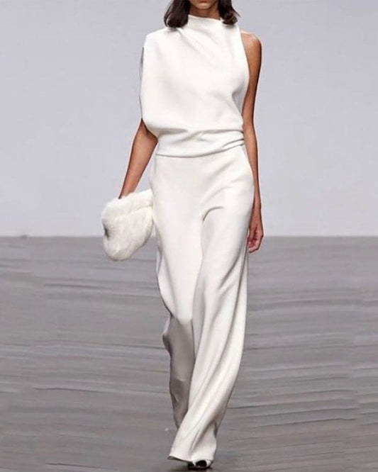 Isabel Jumpsuit met Opstaande Kraag