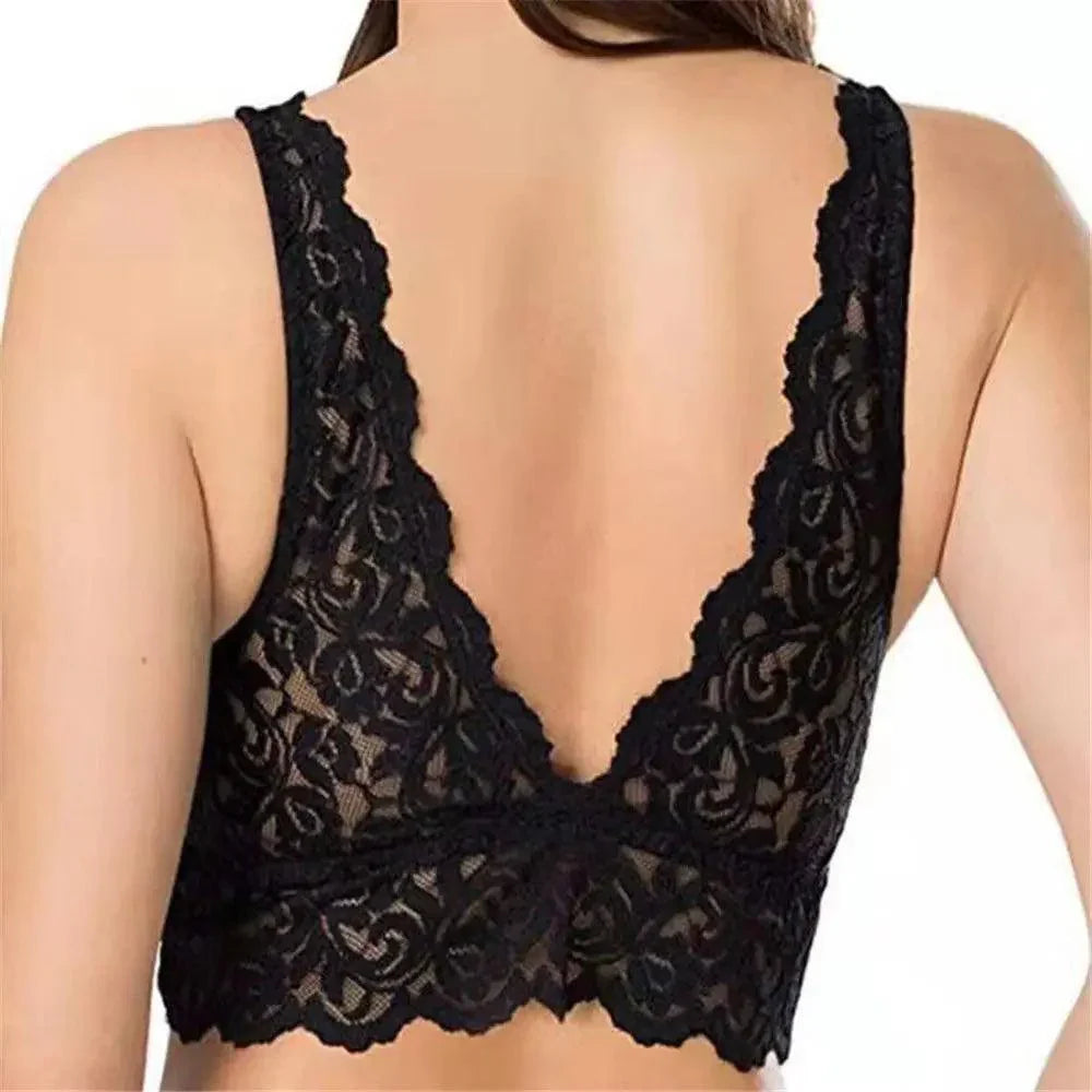 Kanten V-hals Bralette Zonder Beugels - Elegant