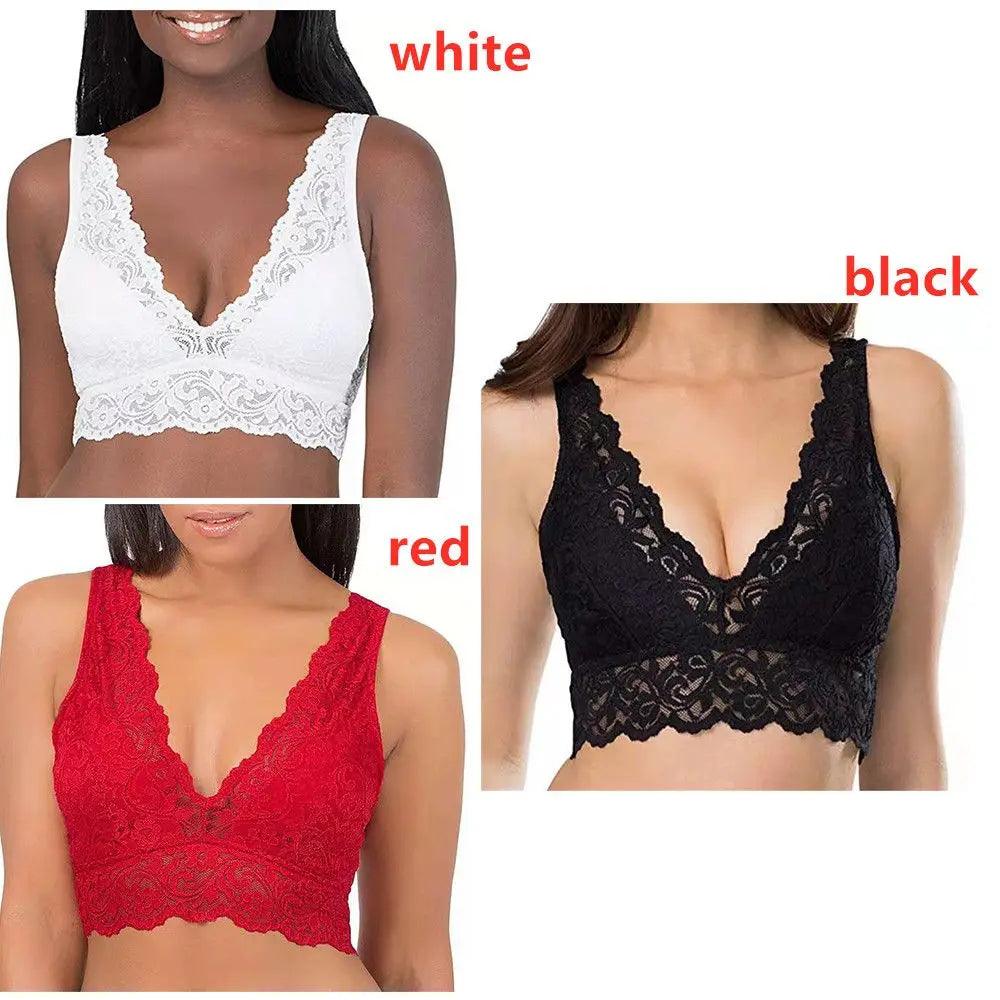 Kanten V-hals Bralette Zonder Beugels - Elegant