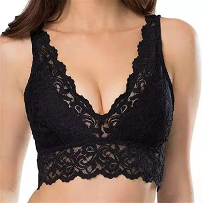 Kanten V-hals Bralette Zonder Beugels - Elegant
