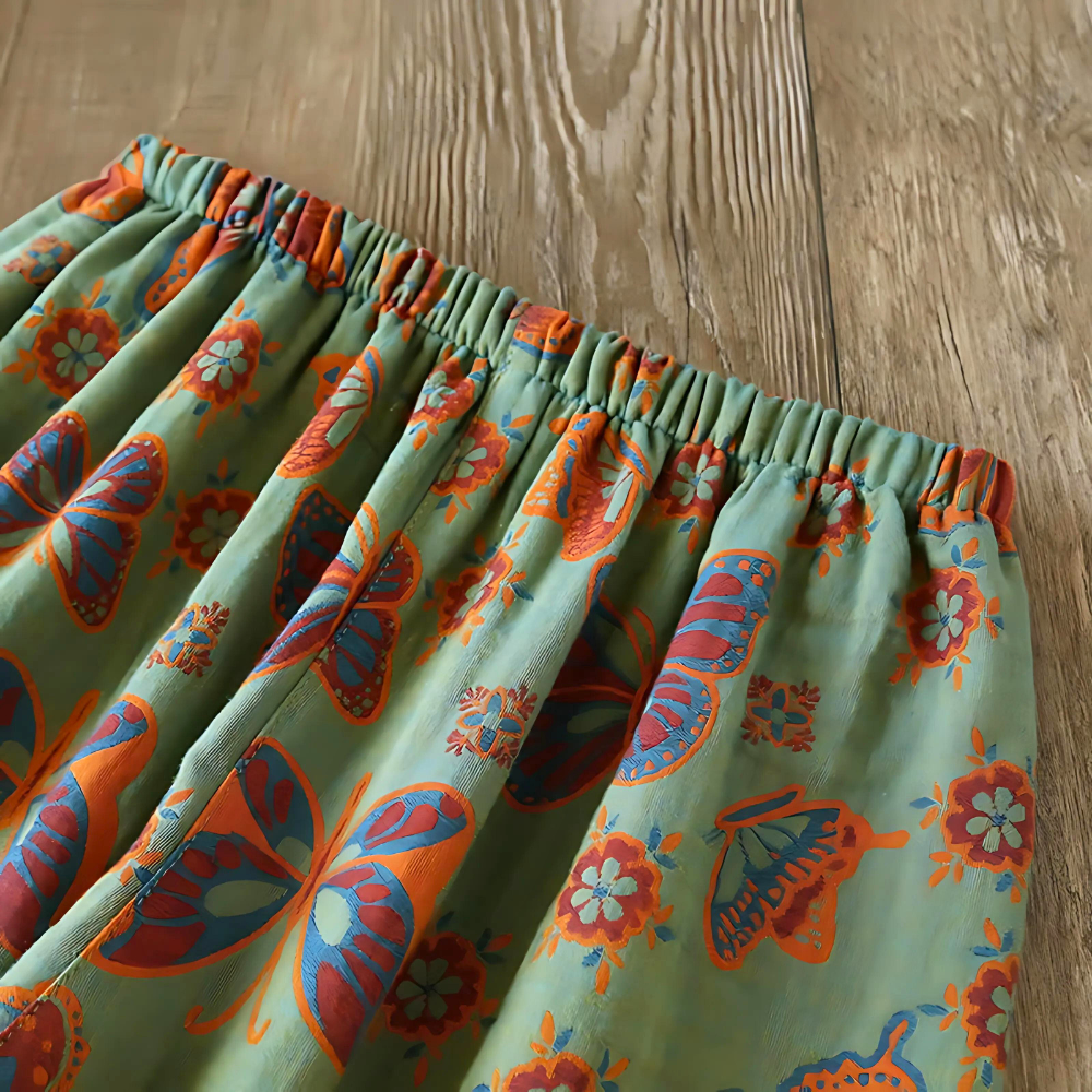 Katoenen Loungewear Set met Vlinderprint Vrouwen