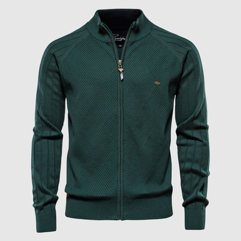 Katoenen Vest met Stijlvolle Ritssluiting
