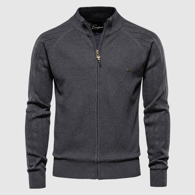 Katoenen Vest met Stijlvolle Ritssluiting