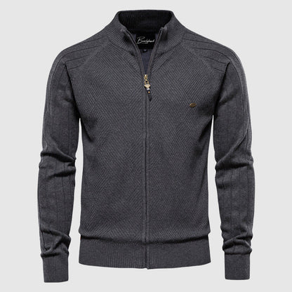 Katoenen Vest met Stijlvolle Ritssluiting