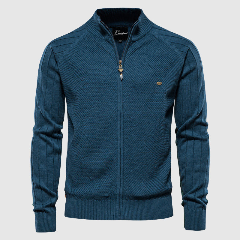 Katoenen Vest met Stijlvolle Ritssluiting