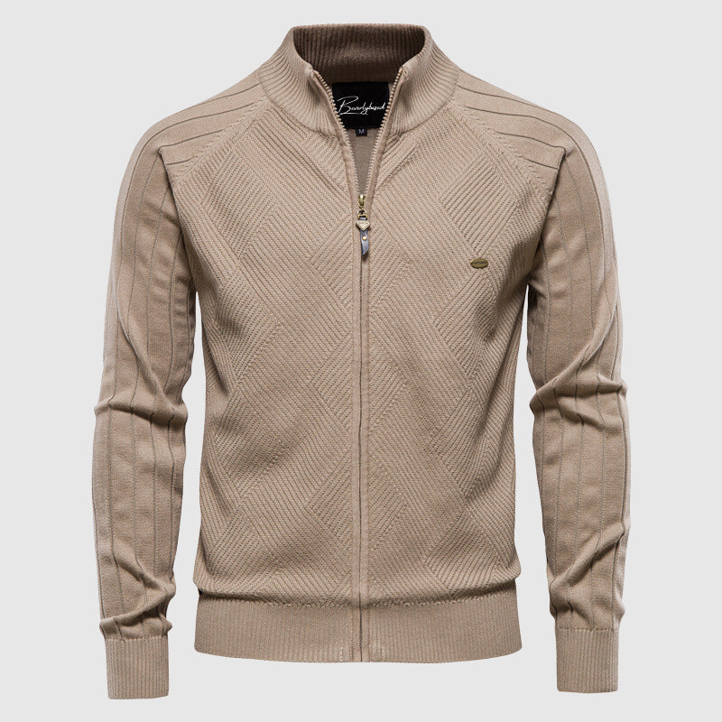 Katoenen Vest met Stijlvolle Ritssluiting