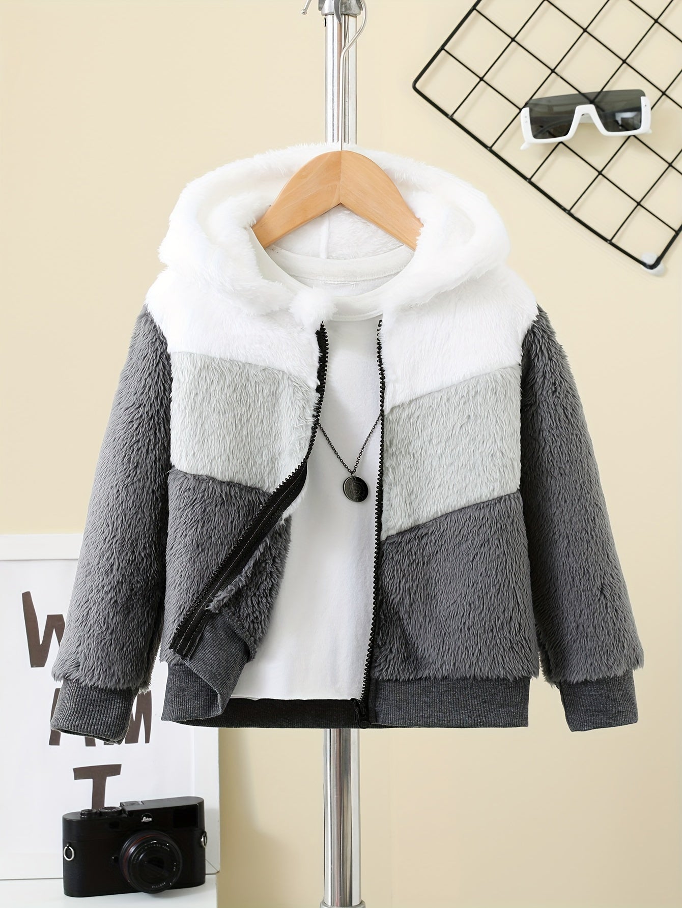 Kinder Fleece Capuchonjack met Rits