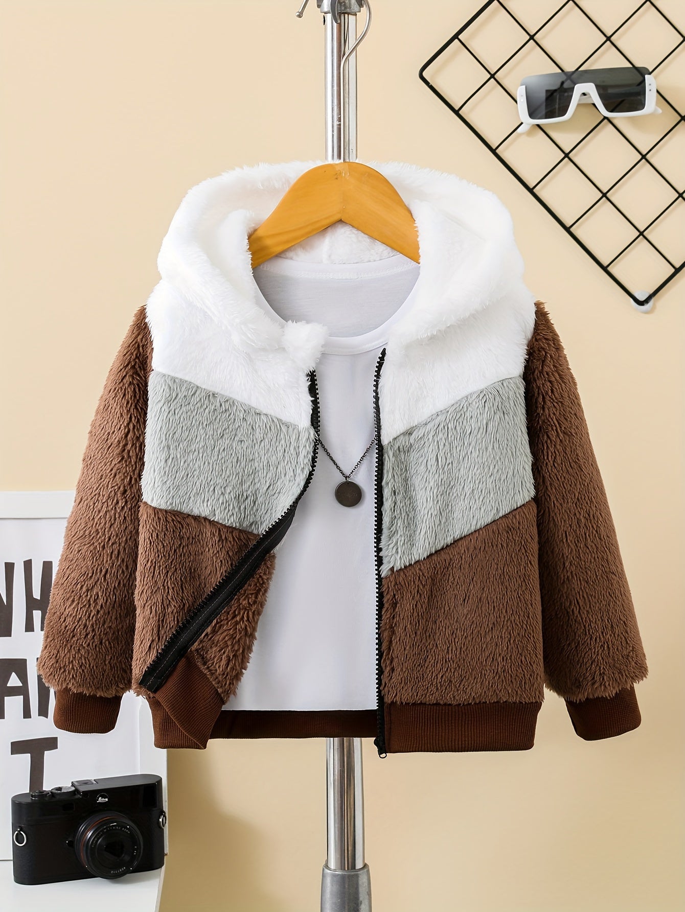 Kinder Fleece Capuchonjack met Rits