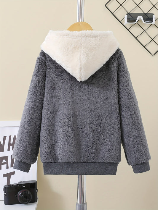 Kinder Fleece Capuchonjack met Rits