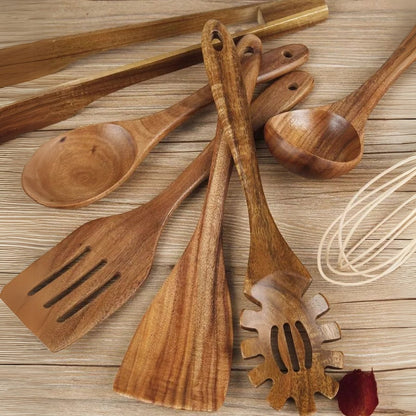KlareWood Duurzaam Houten Kookgerei Set 7-delig
