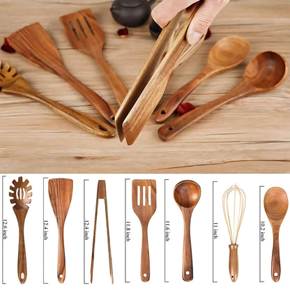 KlareWood Duurzaam Houten Kookgerei Set 7-delig