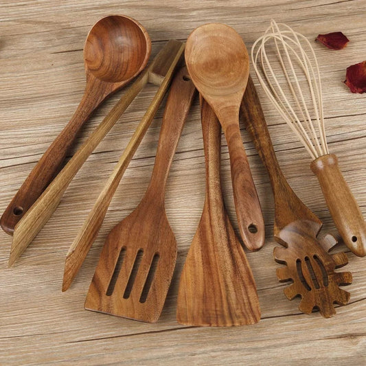 KlareWood Duurzaam Houten Kookgerei Set 7-delig