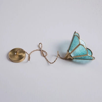 Kleurrijke Vintage Hanglamp - Messing Sfeer
