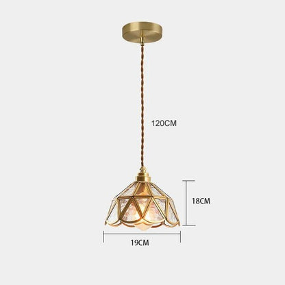 Kleurrijke Vintage Hanglamp - Messing Sfeer