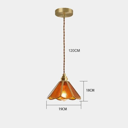 Kleurrijke Vintage Hanglamp - Messing Sfeer