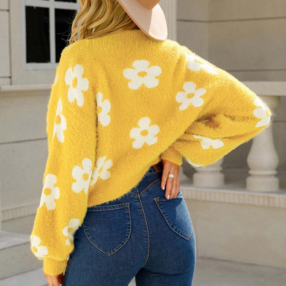 Knusse Damestrui met Bloemenprint en Mouwen
