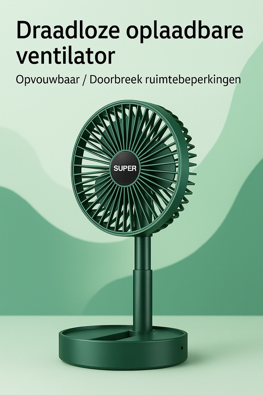 Krachtige Kantelbare Oplaadbare Ventilator Compact