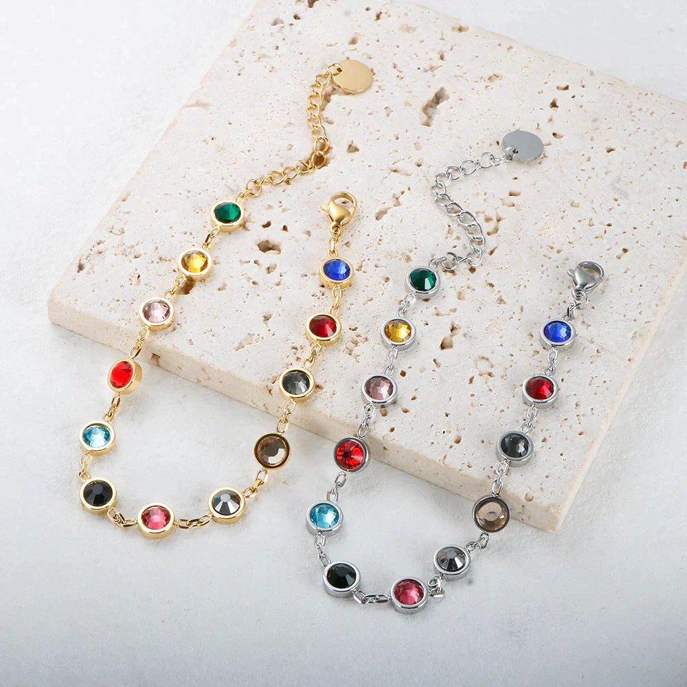 Kristallen Kleurenspel Bedelarmband