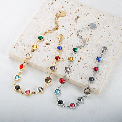 Kristallen Kleurenspel Bedelarmband