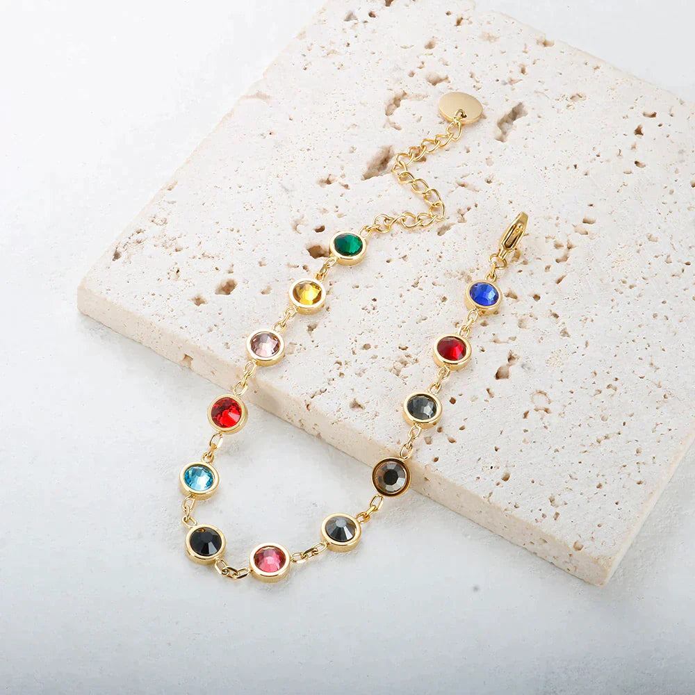 Kristallen Kleurenspel Bedelarmband