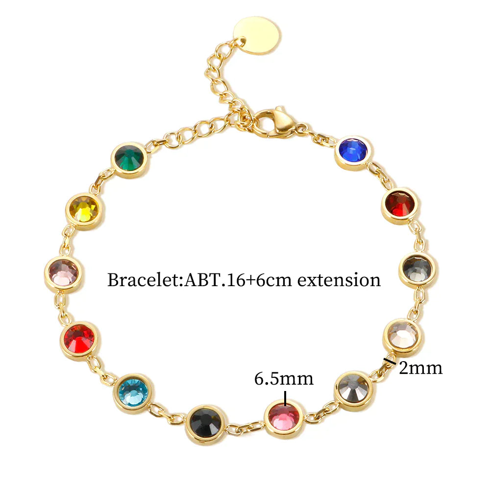 Kristallen Kleurenspel Bedelarmband