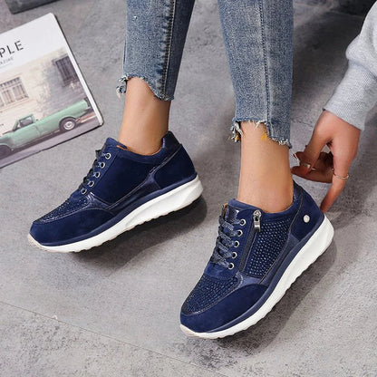 Kristallen Sneakers Dames met Plateauzool