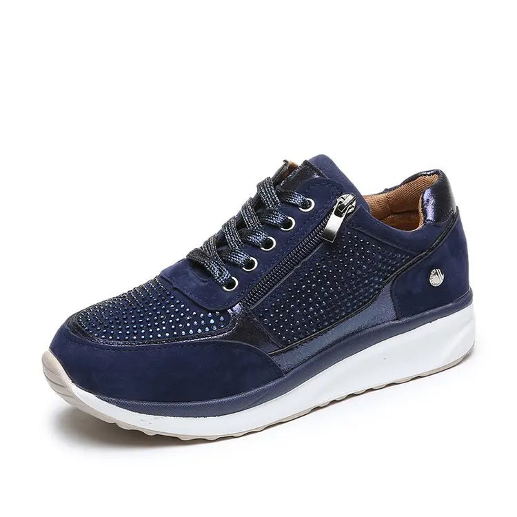 Kristallen Sneakers Dames met Plateauzool