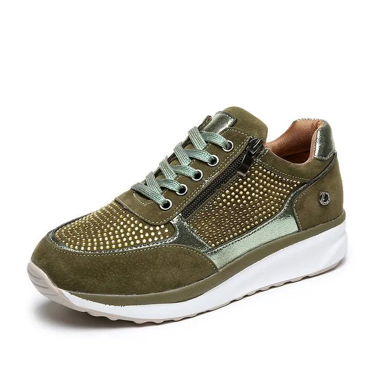 Kristallen Sneakers Dames met Plateauzool