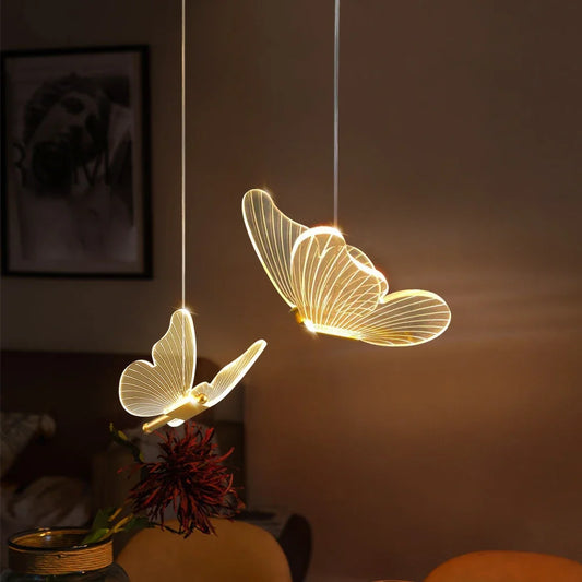 FlutterGlow - Charmante LED Vlinder Hanglampen voor Sfeervol Licht