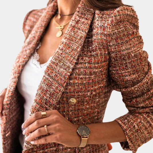 Lange Damesblazer met Klepzakken Shella