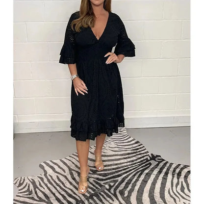 Lange Zomerjurk Frederique - Elegante Stijl