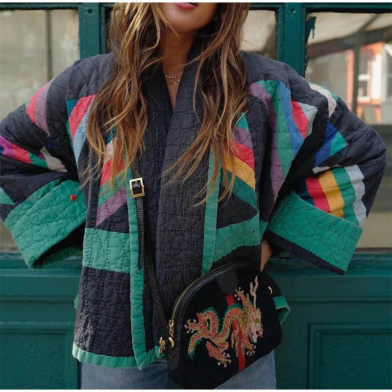 Lentejas Dames - Creatieve Patchwork Jas