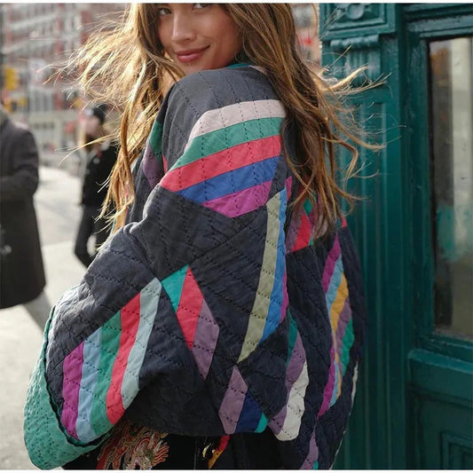 Lentejas Dames - Creatieve Patchwork Jas