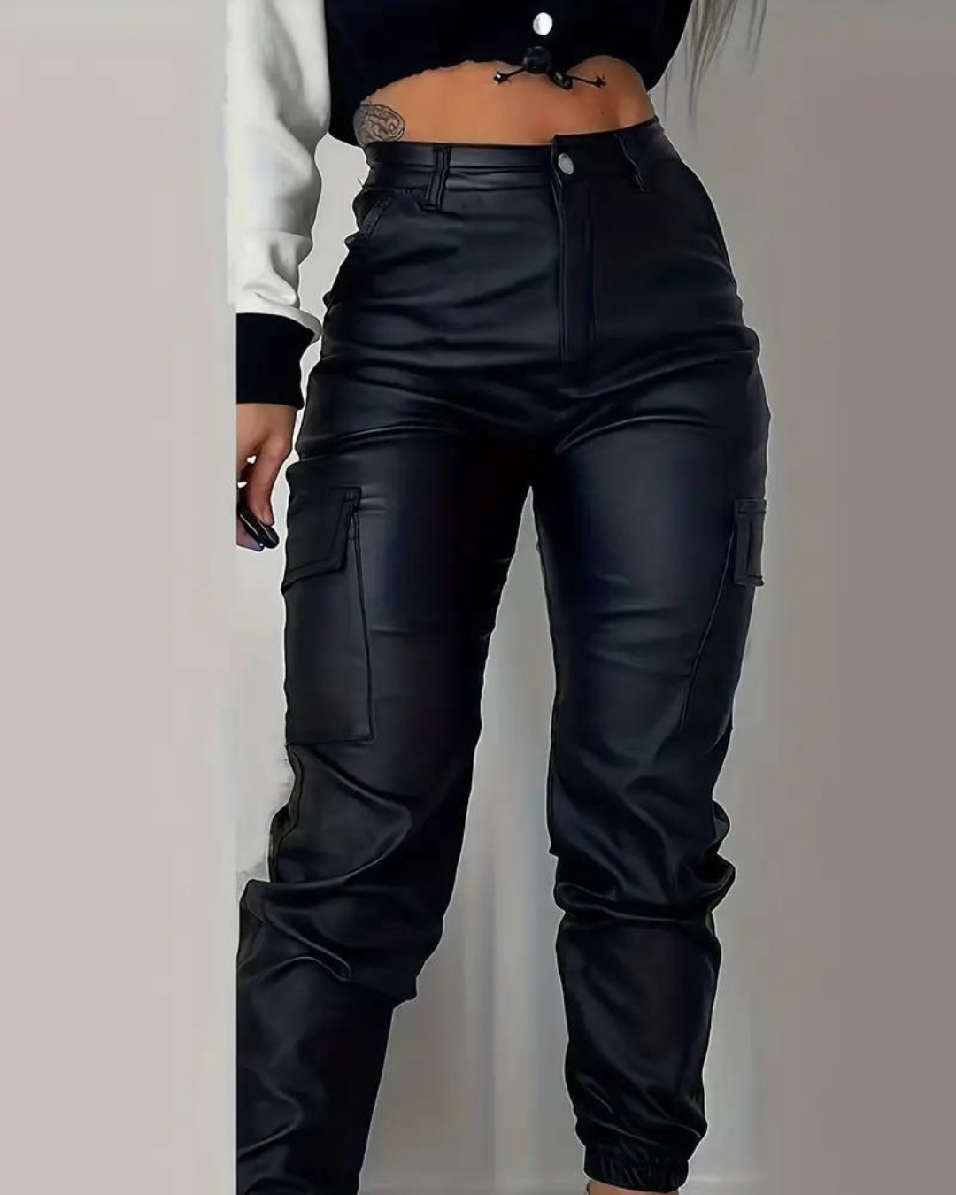 Leren Cargo Broek Dames - Chic Lisa