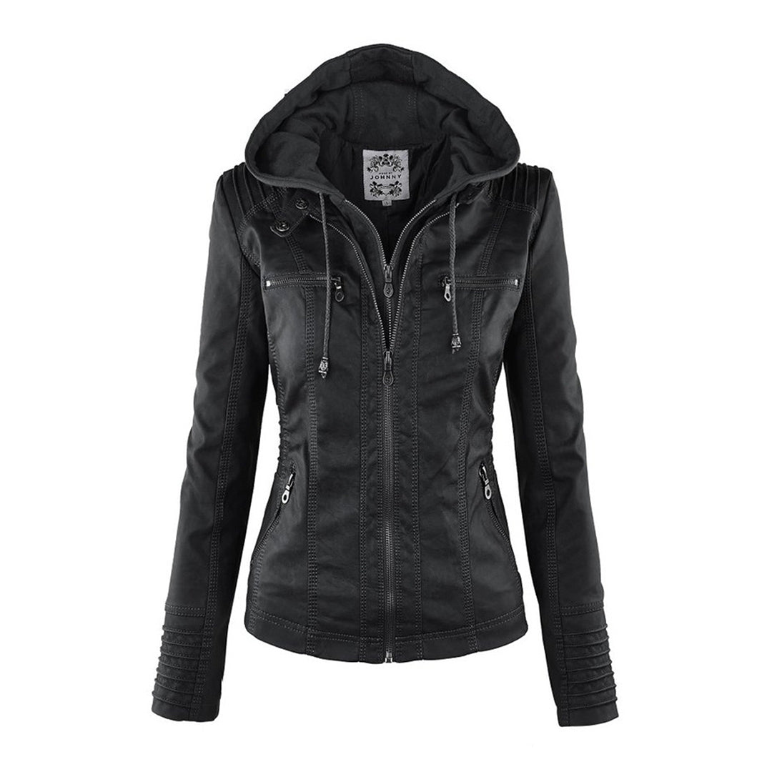 Leren Damesjas met Capuchon - Modern Design