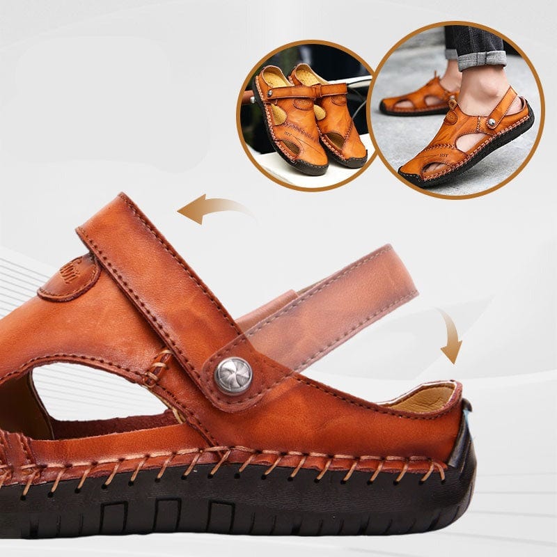 Leren Heren Sandalen - Avontuur Geer