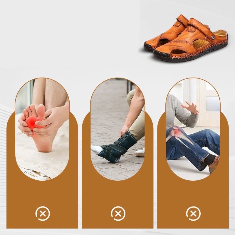 Leren Heren Sandalen - Avontuur Geer
