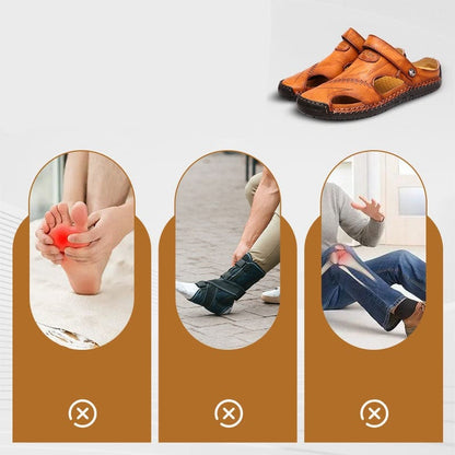 Leren Heren Sandalen - Avontuur Geer