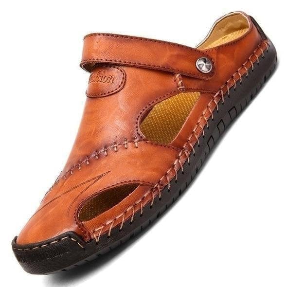 Leren Heren Sandalen - Avontuur Geer