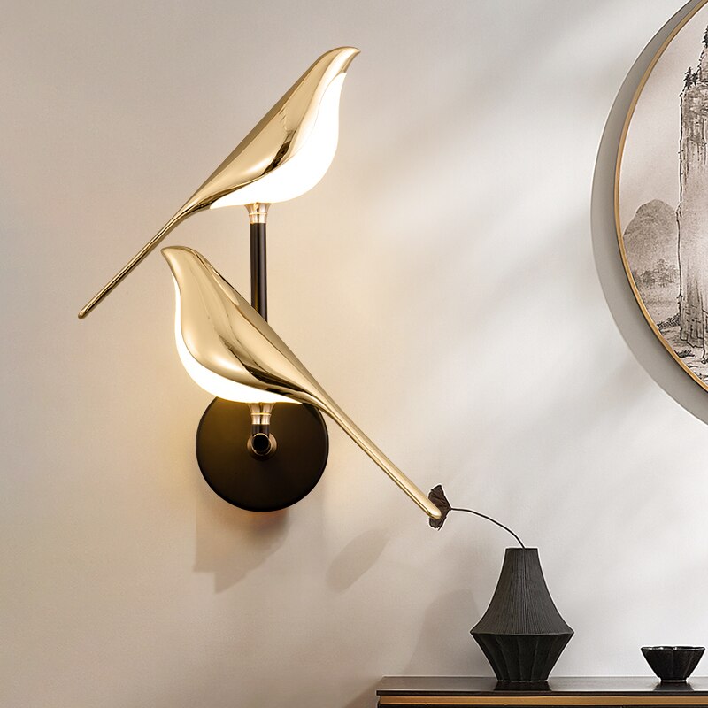 Lichtgevende Vogel LED Wandlamp