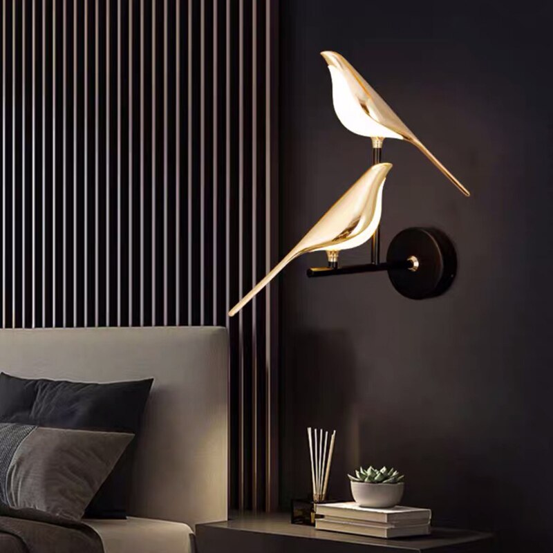 Lichtgevende Vogel LED Wandlamp