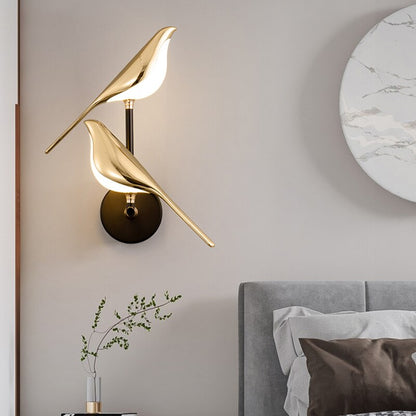 Lichtgevende Vogel LED Wandlamp